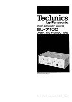 Technics - SU-7100 - Owners manual 